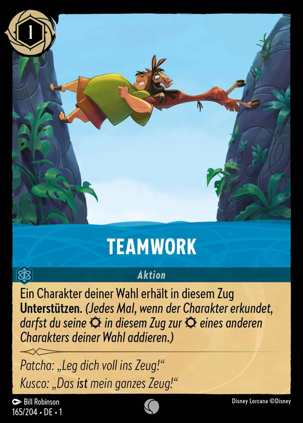 Teamwork — Disney Lorcana Aktion card from The First Chapter