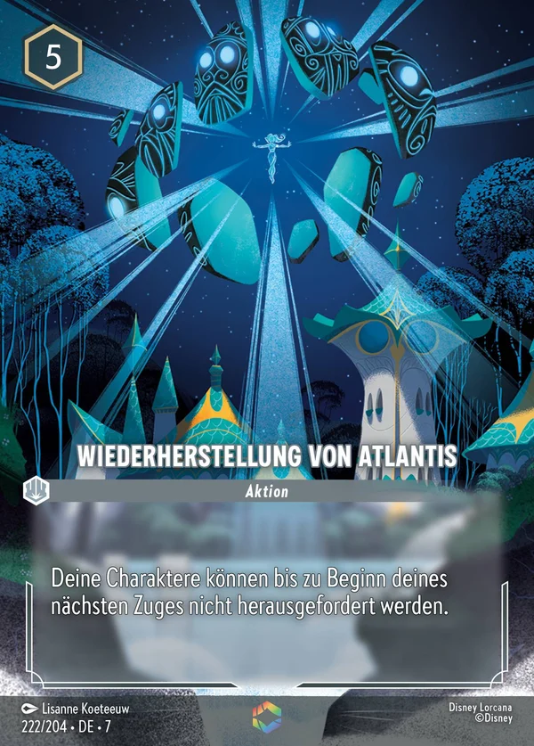 Wiederherstellung von Atlantis — Disney Lorcana Aktion card from Archazia's Island