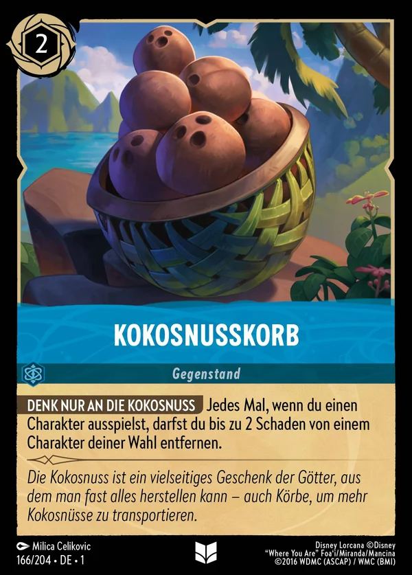 Kokosnusskorb — Disney Lorcana Gegenstand card from The First Chapter