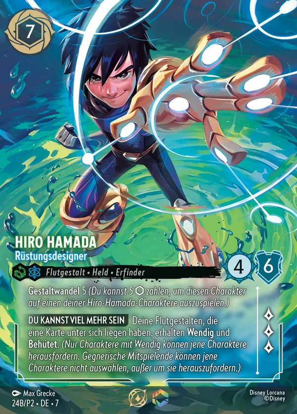 Hiro Hamada - Rüstungsdesigner — Disney Lorcana Charakter card from Archazia's Island