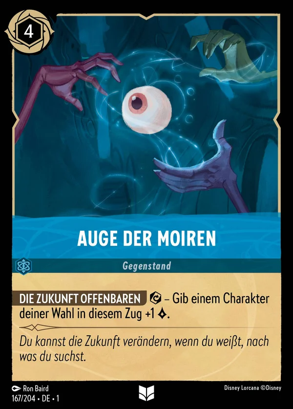 Auge der Moiren — Disney Lorcana Gegenstand card from The First Chapter