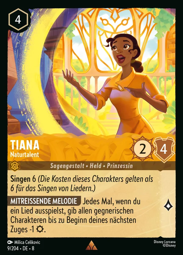 Tiana - Naturtalent — Disney Lorcana Charakter card from The Reign of Jafar