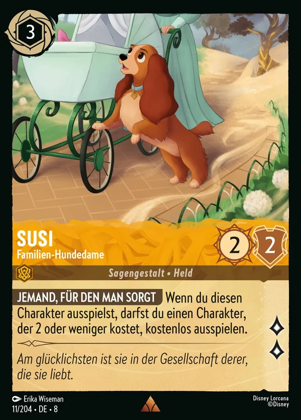 Susi - Familien-Hundedame — Disney Lorcana Charakter card from The Reign of Jafar