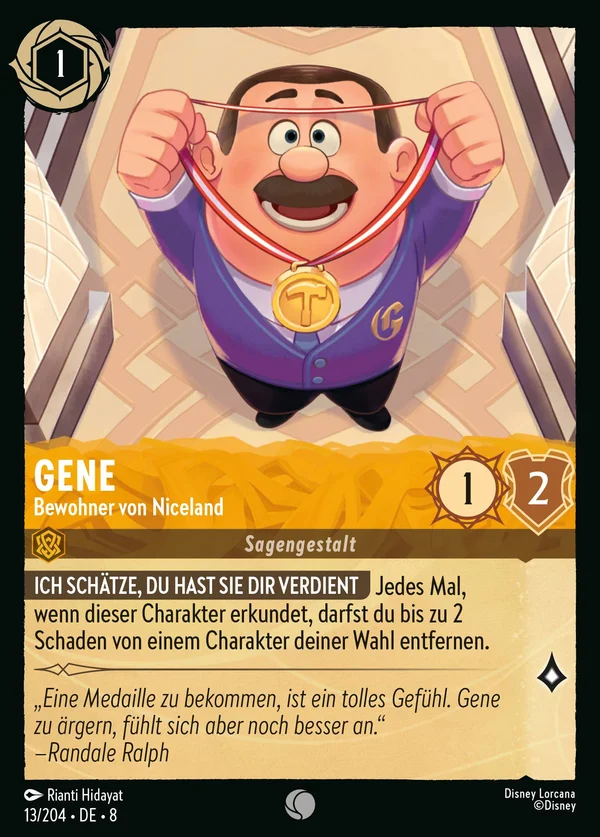 Gene - Bewohner von Niceland — Disney Lorcana Charakter card from The Reign of Jafar