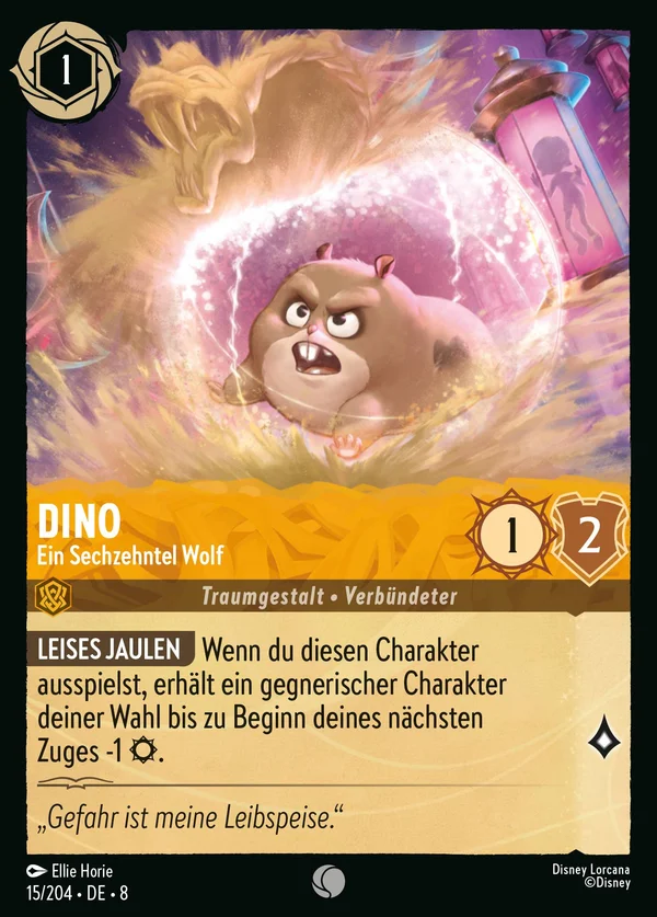 Dino - Ein Sechzehntel Wolf — Disney Lorcana Charakter card from The Reign of Jafar