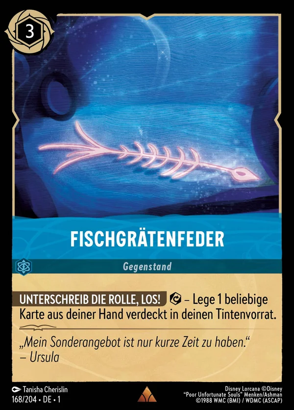 Fischgrätenfeder — Disney Lorcana Gegenstand card from The First Chapter