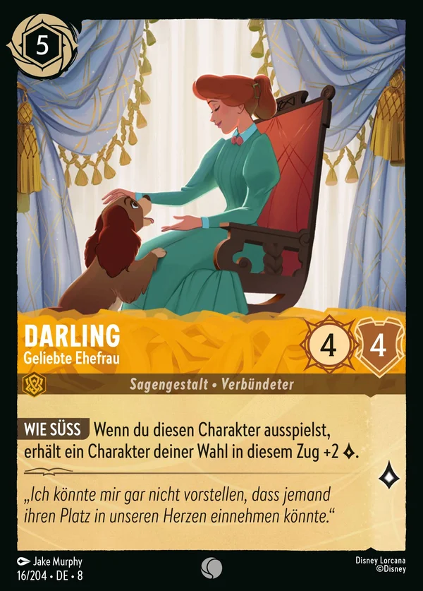 Darling - Geliebte Ehefrau — Disney Lorcana Charakter card from The Reign of Jafar
