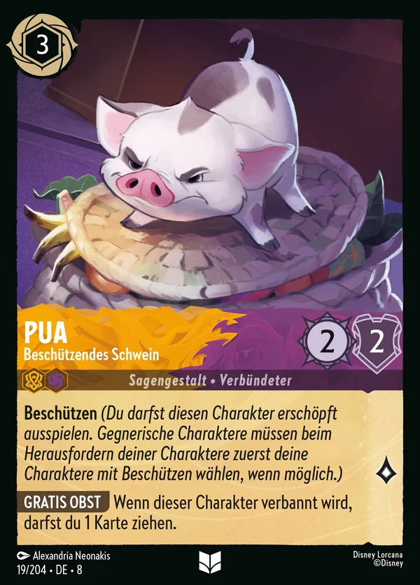 Pua - Beschützendes Schwein — Disney Lorcana Charakter card from The Reign of Jafar