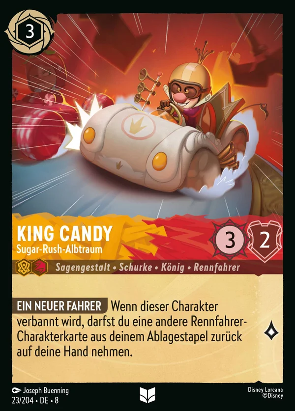 King Candy - Sugar-Rush-Albtraum — Disney Lorcana Charakter card from The Reign of Jafar