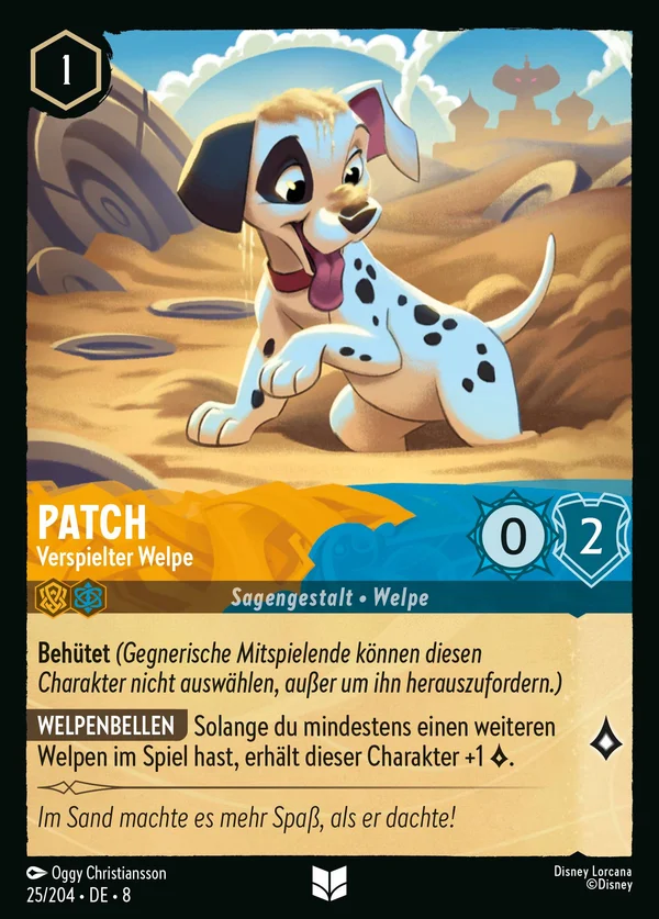 Patch - Verspielter Welpe — Disney Lorcana Charakter card from The Reign of Jafar