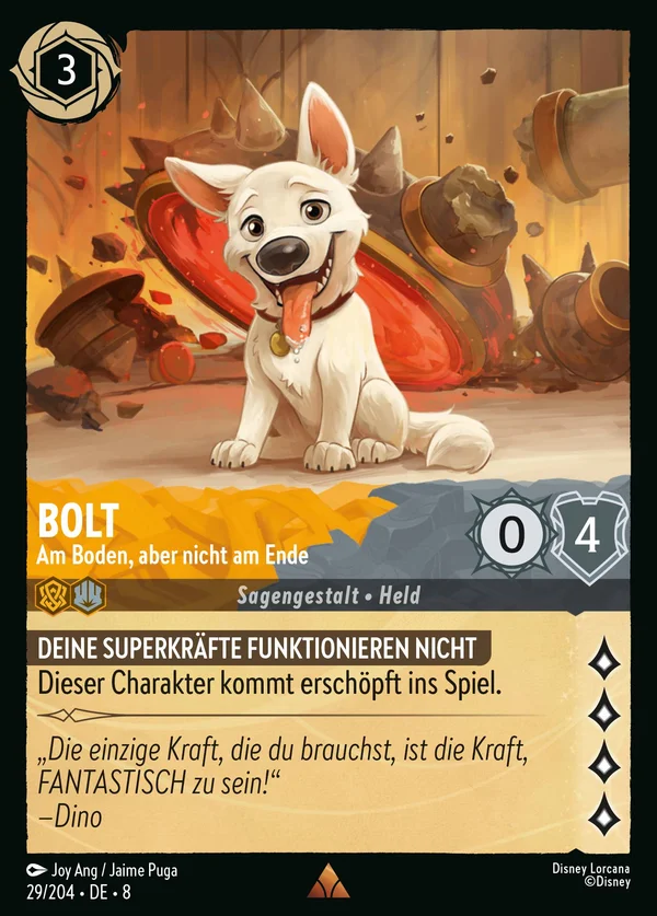 Bolt - Am Boden, aber nicht am Ende — Disney Lorcana Charakter card from The Reign of Jafar