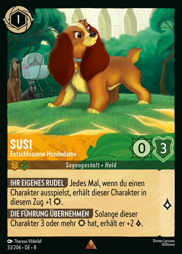 Susi - Entschlossene Hundedame — Disney Lorcana Charakter card from The Reign of Jafar