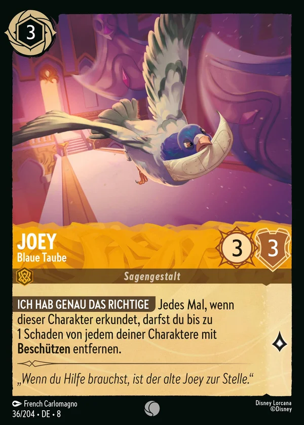 Joey - Blaue Taube — Disney Lorcana Charakter card from The Reign of Jafar