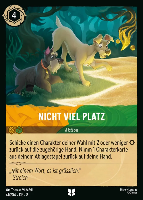 Nicht viel Platz — Disney Lorcana Aktion card from The Reign of Jafar