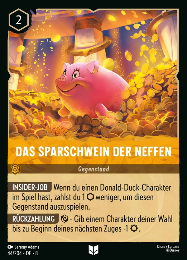 Das Sparschwein der Neffen — Disney Lorcana Gegenstand card from The Reign of Jafar