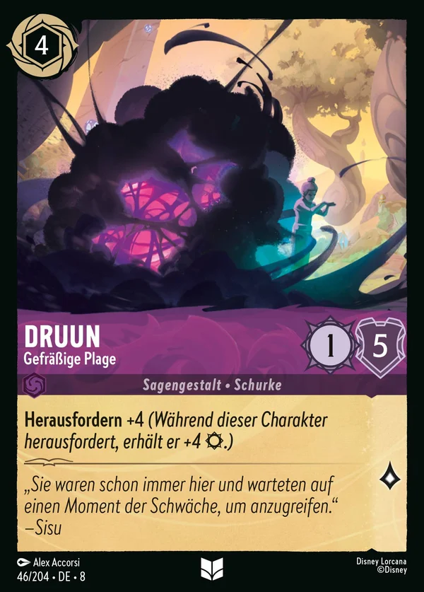 Druun - Gefräßige Plage — Disney Lorcana Charakter card from The Reign of Jafar
