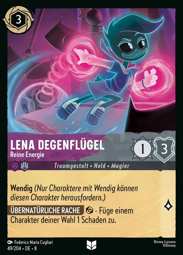Lena Degenflügel - Reine Energie — Disney Lorcana Charakter card from The Reign of Jafar