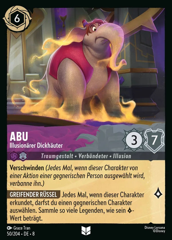Abu - Illusionärer Dickhäuter — Disney Lorcana Charakter card from The Reign of Jafar
