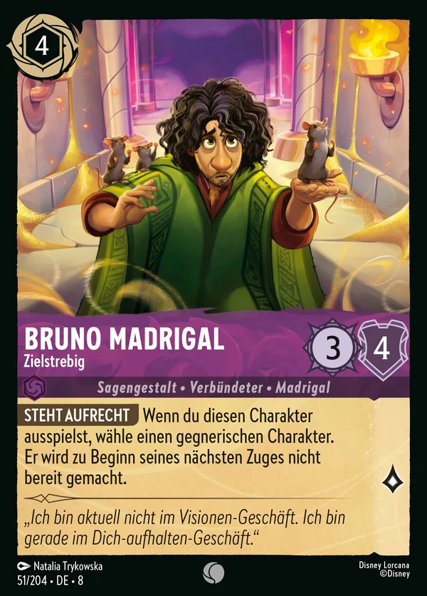 Bruno Madrigal - Zielstrebig — Disney Lorcana Charakter card from The Reign of Jafar