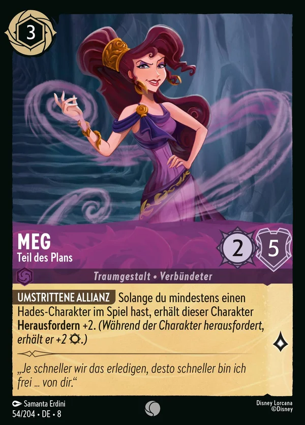 Meg - Teil des Plans — Disney Lorcana Charakter card from The Reign of Jafar