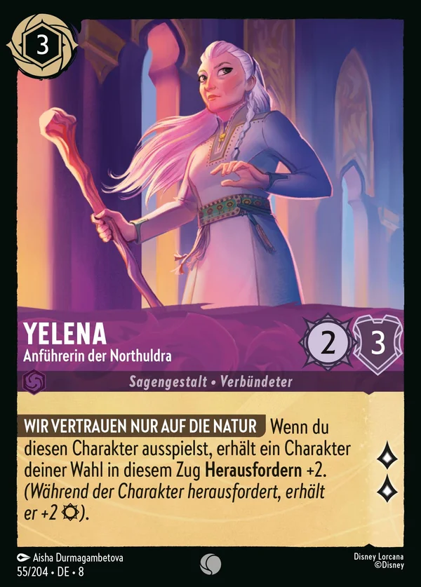 Yelena - Anführerin der Northuldra — Disney Lorcana Charakter card from The Reign of Jafar