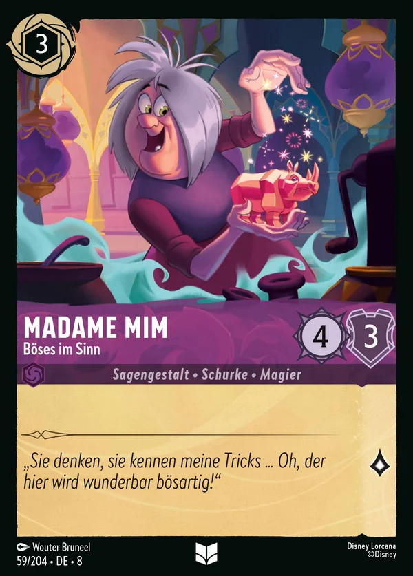 Madame Mim - Böses im Sinn — Disney Lorcana Charakter card from The Reign of Jafar