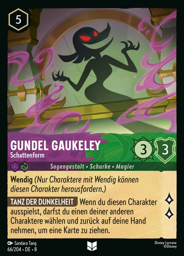 Gundel Gaukeley - Schattenform — Disney Lorcana Charakter card from The Reign of Jafar