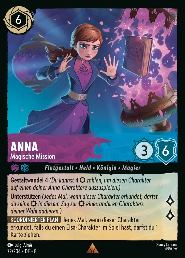 Anna - Magische Mission — Disney Lorcana Charakter card from The Reign of Jafar
