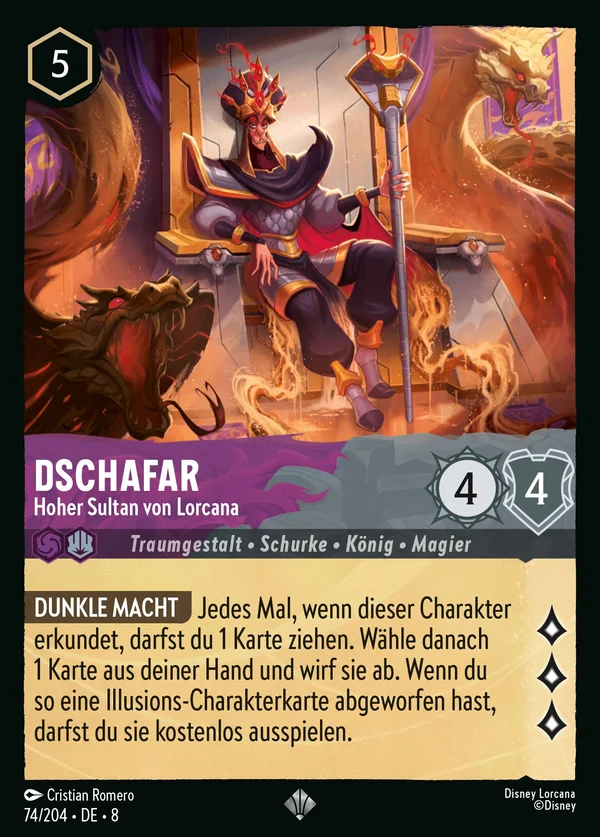 Dschafar - Hoher Sultan von Lorcana — Disney Lorcana Charakter card from The Reign of Jafar