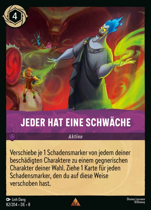 Jeder hat eine Schwäche — Disney Lorcana Aktion card from The Reign of Jafar