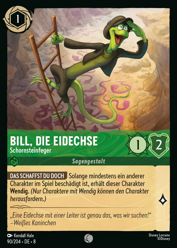 Bill, die Eidechse - Schornsteinfeger — Disney Lorcana Charakter card from The Reign of Jafar