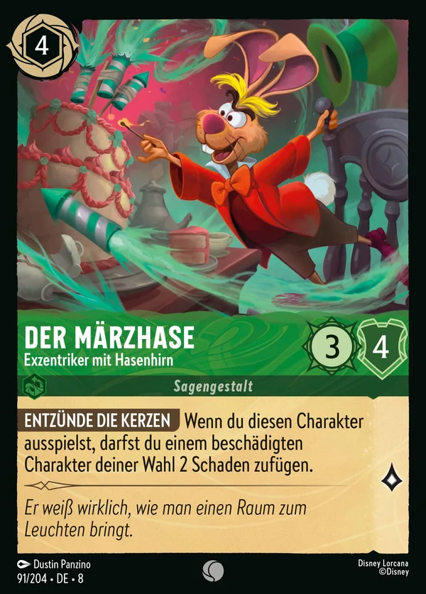 Der Märzhase - Exzentriker mit Hasenhirn — Disney Lorcana Charakter card from The Reign of Jafar