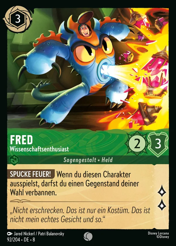 Fred - Wissenschaftsenthusiast — Disney Lorcana Charakter card from The Reign of Jafar