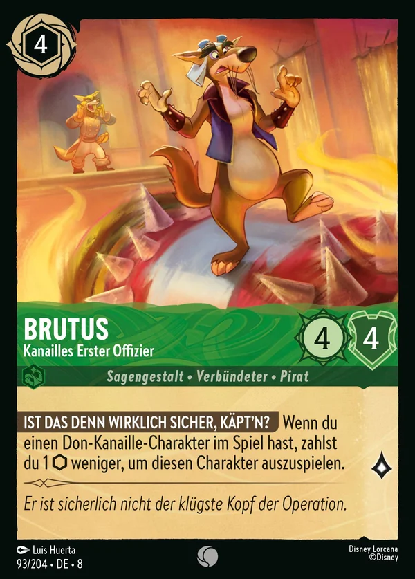 Brutus - Kanailles Erster Offizier — Disney Lorcana Charakter card from The Reign of Jafar