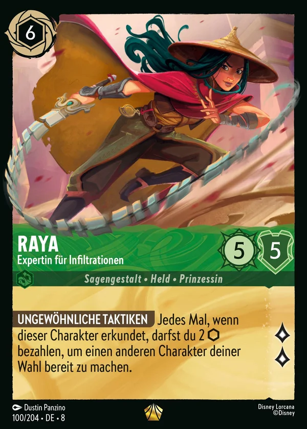 Raya - Expertin für Infiltrationen — Disney Lorcana Charakter card from The Reign of Jafar