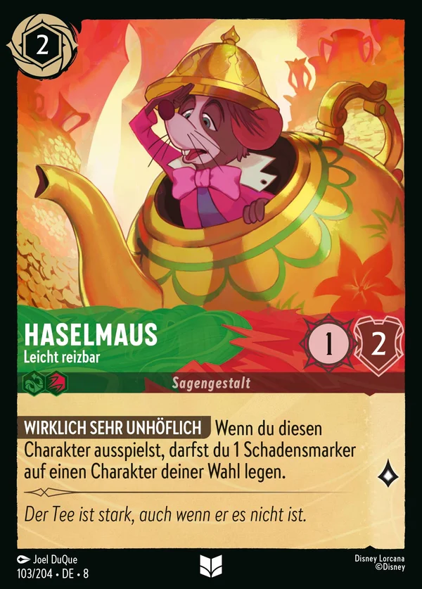 Haselmaus - Leicht reizbar — Disney Lorcana Charakter card from The Reign of Jafar