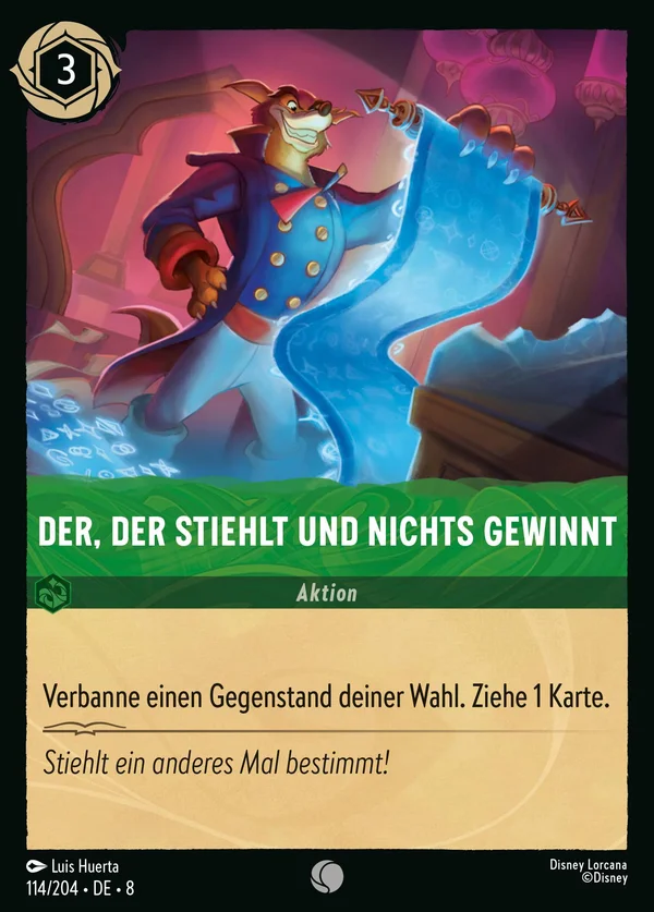 Der, der stiehlt und nichts gewinnt — Disney Lorcana Aktion card from The Reign of Jafar