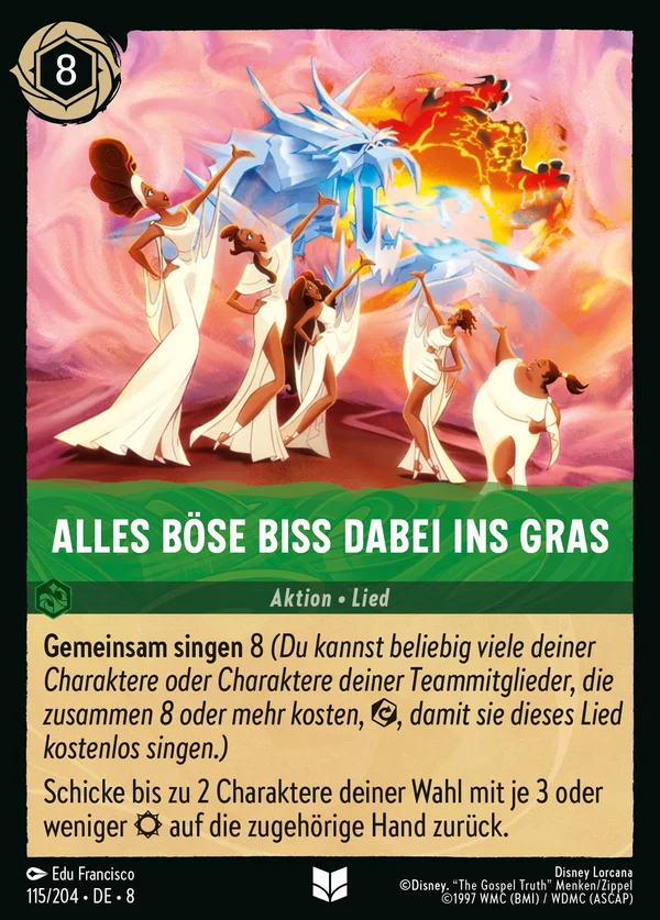 Alles Böse biss dabei ins Gras — Disney Lorcana Aktion card from The Reign of Jafar