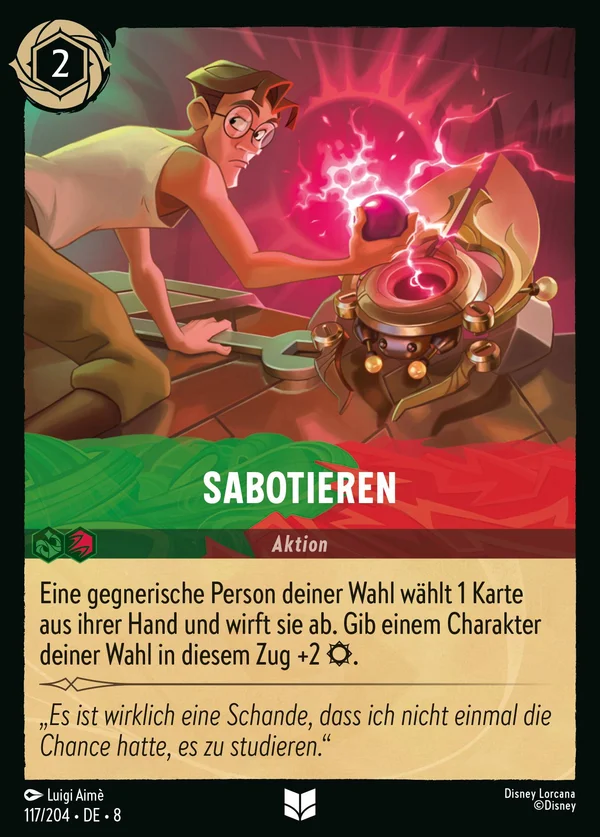 Sabotieren — Disney Lorcana Aktion card from The Reign of Jafar