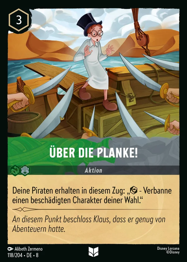 Über die Planke! — Disney Lorcana Aktion card from The Reign of Jafar
