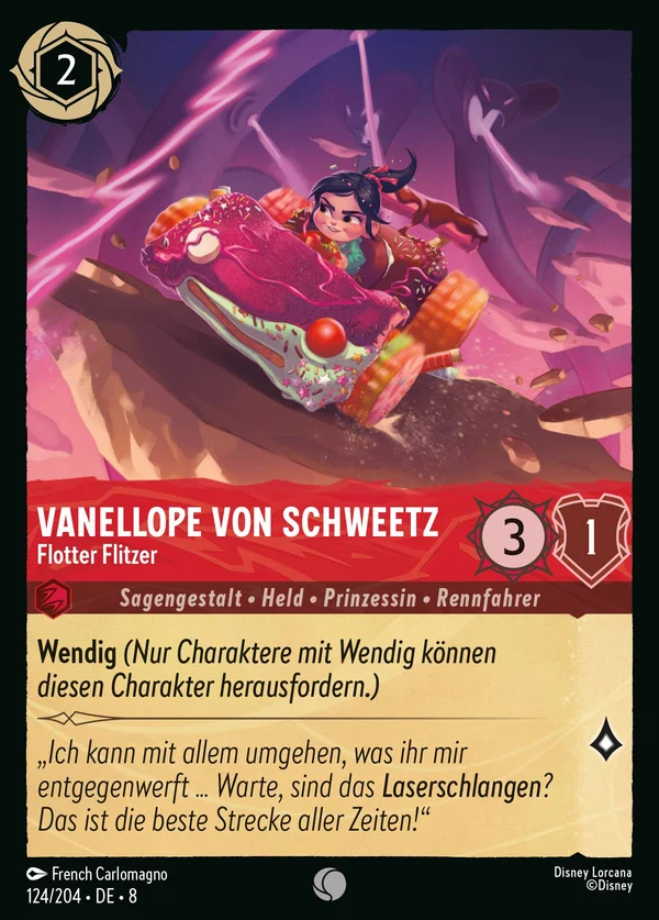 Vanellope von Schweetz - Flotter Flitzer — Disney Lorcana Charakter card from The Reign of Jafar