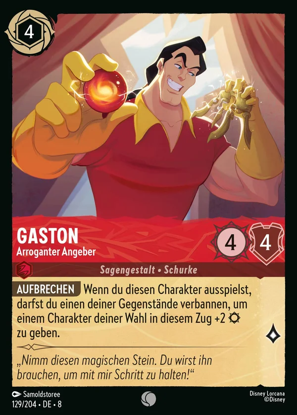Gaston - Arroganter Angeber — Disney Lorcana Charakter card from The Reign of Jafar