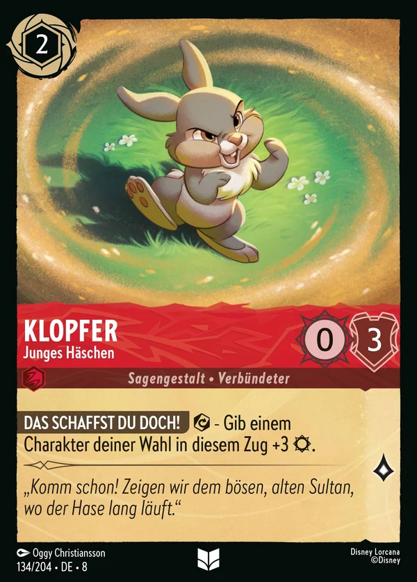 Klopfer - Junges Häschen — Disney Lorcana Charakter card from The Reign of Jafar