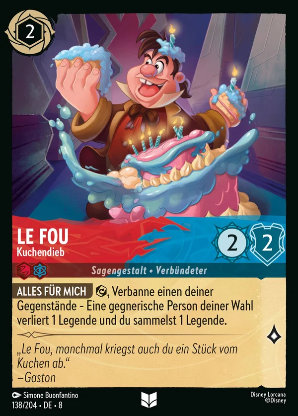 Le Fou - Kuchendieb — Disney Lorcana Charakter card from The Reign of Jafar