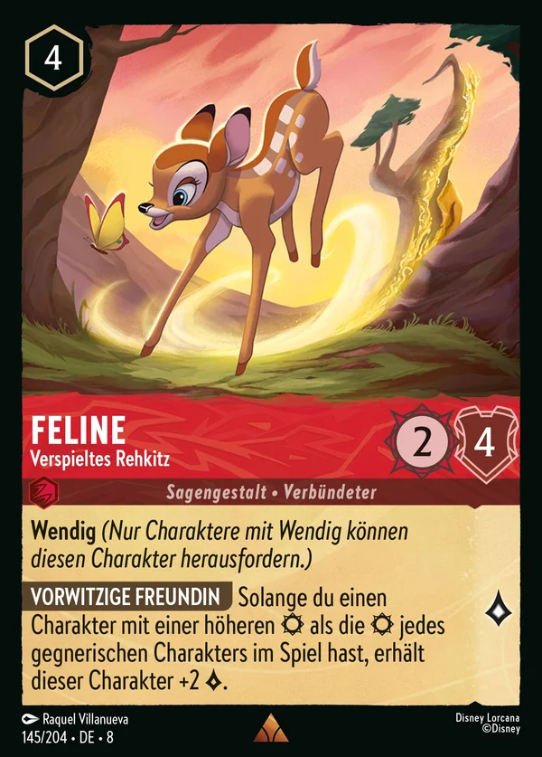 Feline - Verspieltes Rehkitz — Disney Lorcana Charakter card from The Reign of Jafar