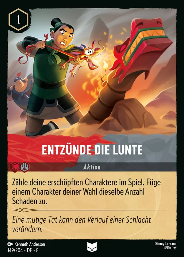 Entzünde die Lunte — Disney Lorcana Aktion card from The Reign of Jafar