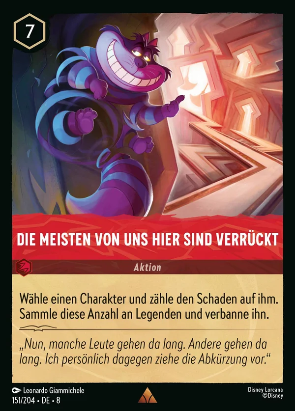 Die meisten von uns hier sind verrückt — Disney Lorcana Aktion card from The Reign of Jafar