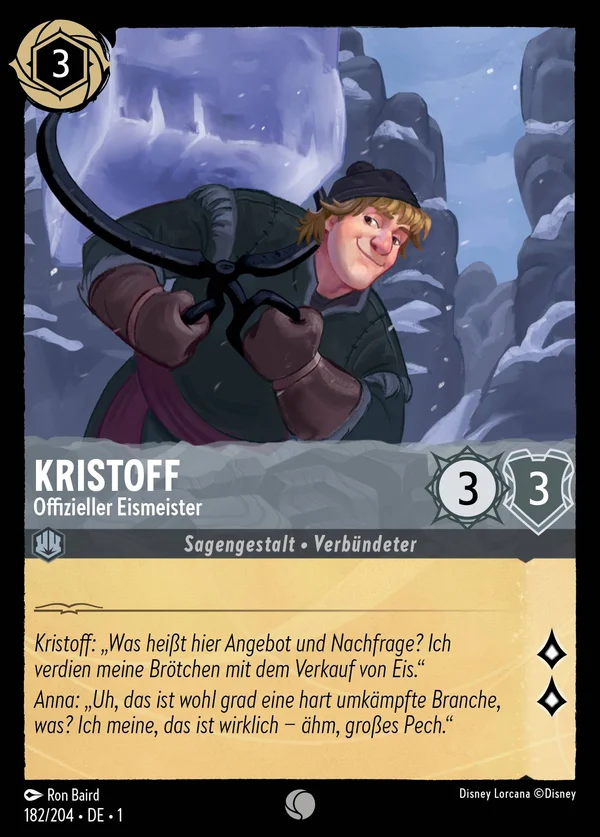Kristoff - Offizieller Eismeister — Disney Lorcana Charakter card from The First Chapter