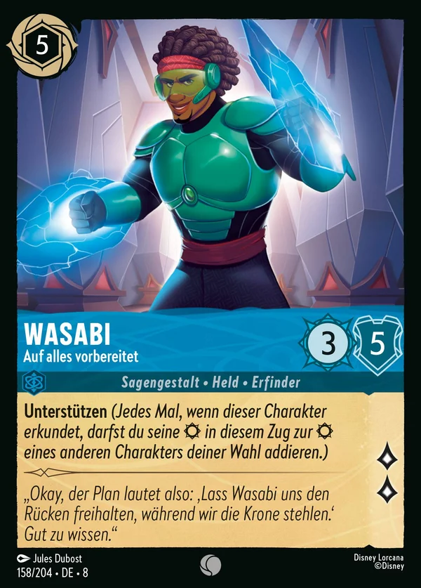 Wasabi - Auf alles vorbereitet — Disney Lorcana Charakter card from The Reign of Jafar