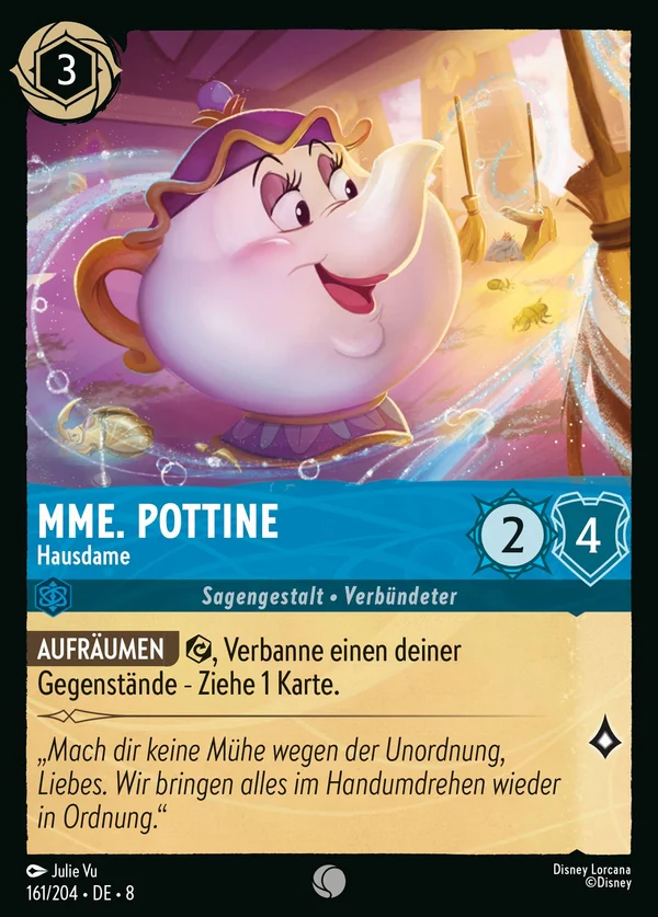 Mme. Pottine - Hausdame — Disney Lorcana Charakter card from The Reign of Jafar